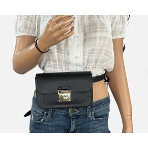 Michael Kors NWT Sloan Editor Small Flap Belt Bag Leather, MP $398